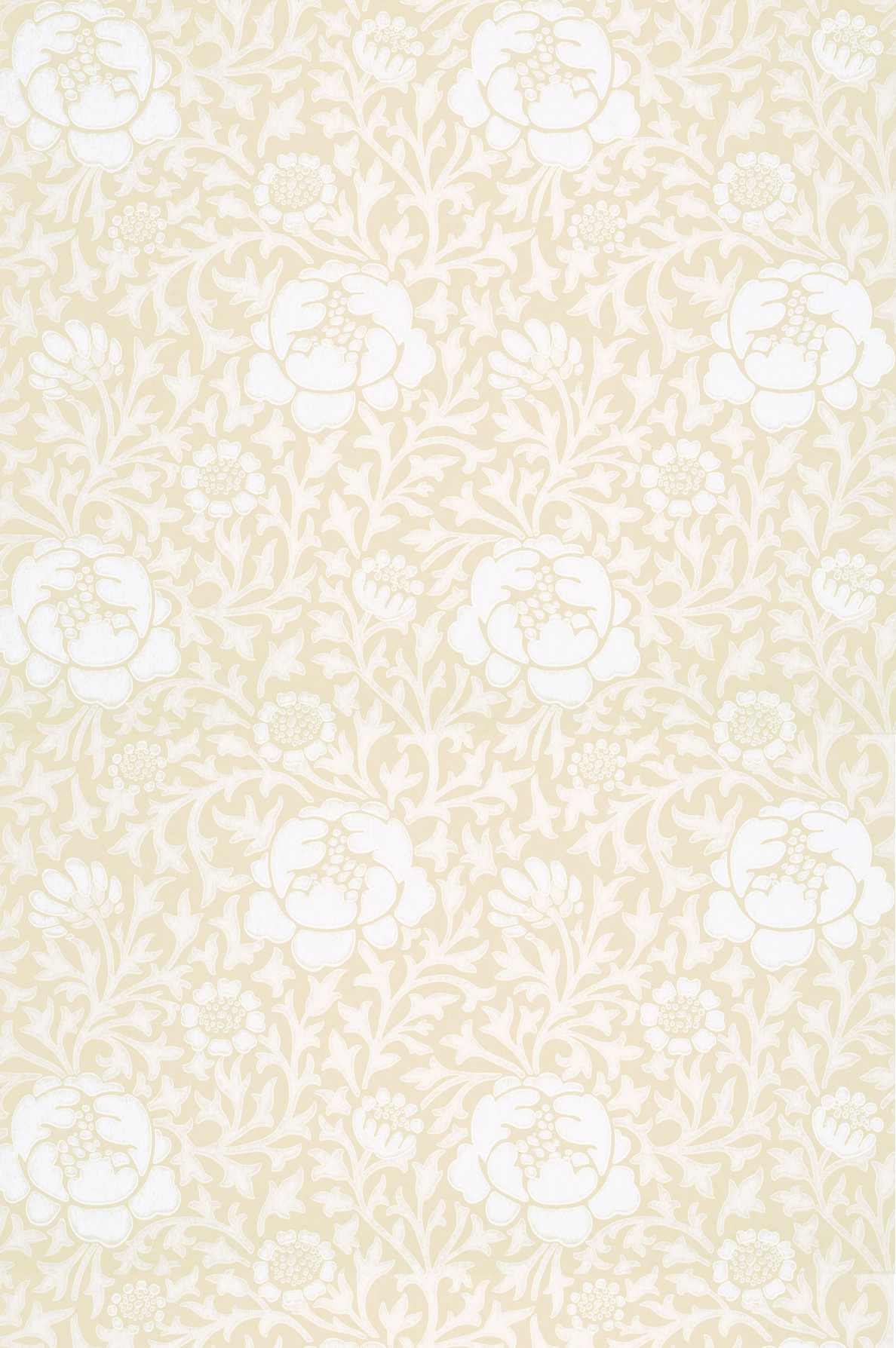 Papier peint fleurs jaunes Stitch Highland - Little Greene