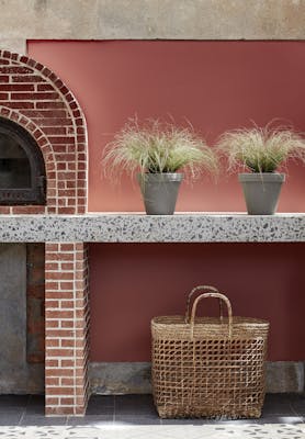 Tuscan Red Outdoor Kitchen